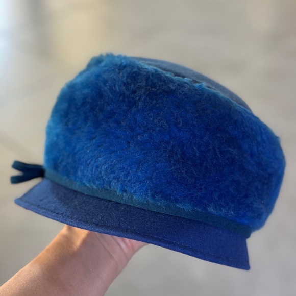 Vintage 20s-70s blue hat very pretty - Picture 4 of 14